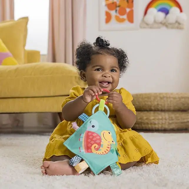 Bright Starts | Fuzzy Feelies | Soothing Blankie | 22 cm | 0+ - Kleine Eland