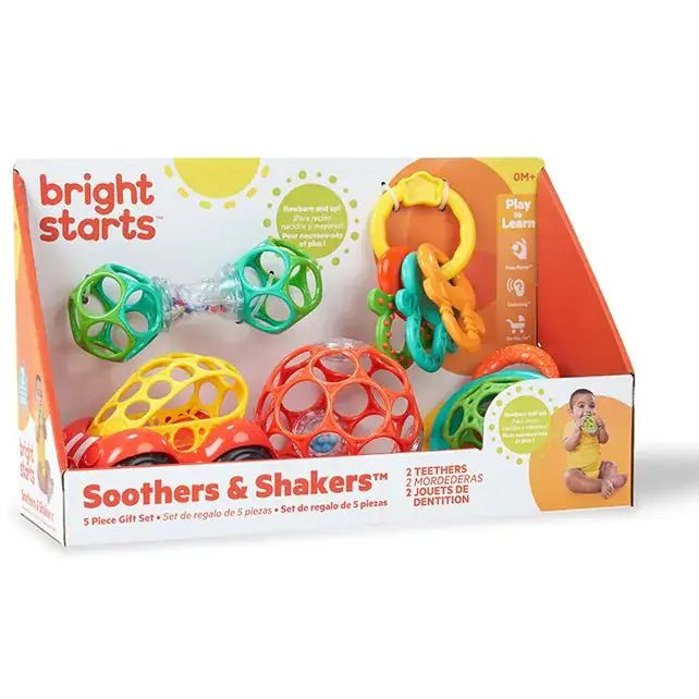 Bright Starts | Soothers &amp; Shakers | 5-delige giftset | 0+ - Kleine Eland