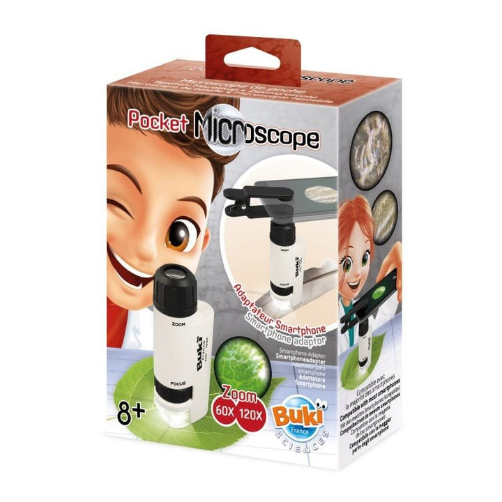 Buki | Pocket Microscope | vergroot 60 - 120 keer | 8+ - Kleine Eland