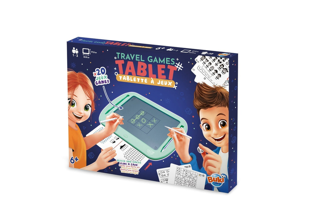 Buki | Tablet | Reisspel | 20 Bordspellen | 6+ - Kleine Eland