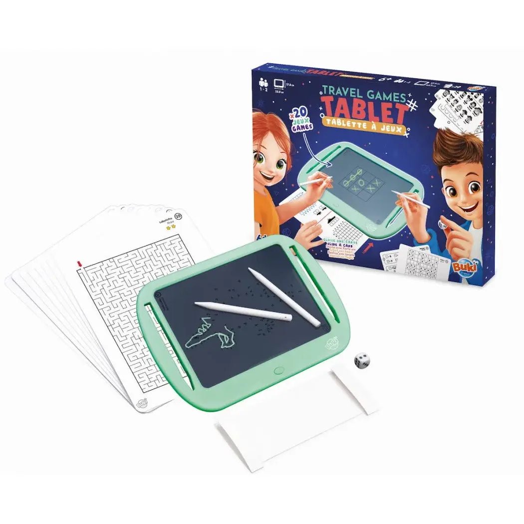 Buki | Tablet | Reisspel | 20 Bordspellen | 6+ - Kleine Eland