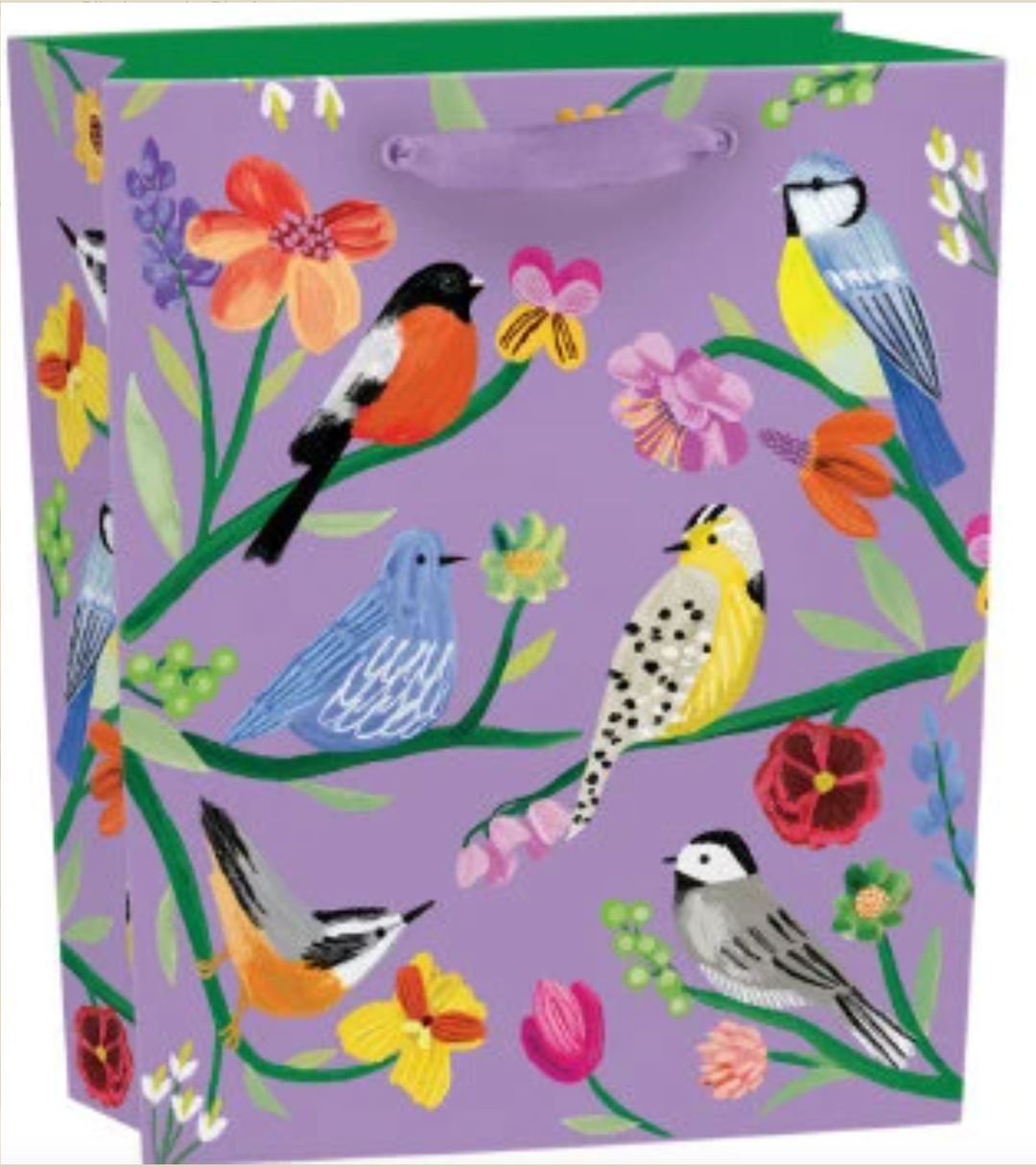 Cadeautas met print – Giftbag Birdhaven – Maat M - Kleine Eland