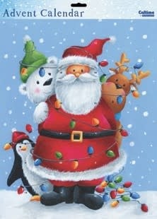 Caltime | Adventskalender | 31,5cm x 41cm | Big Santa  | Advent Calendar