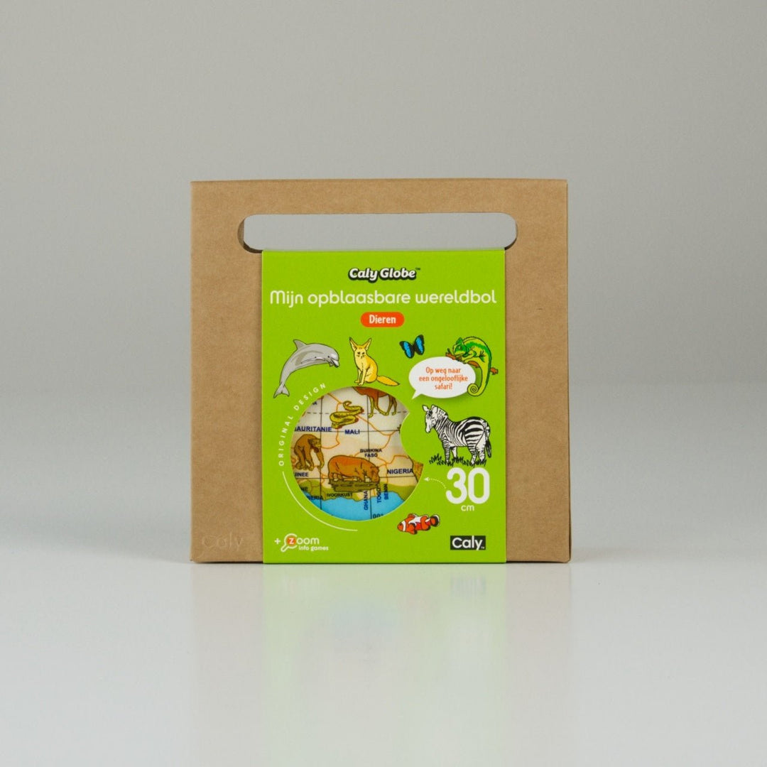 Caly Toys | Opblaasbare wereldbol | Dieren | 30 cm | 3+ - Kleine Eland