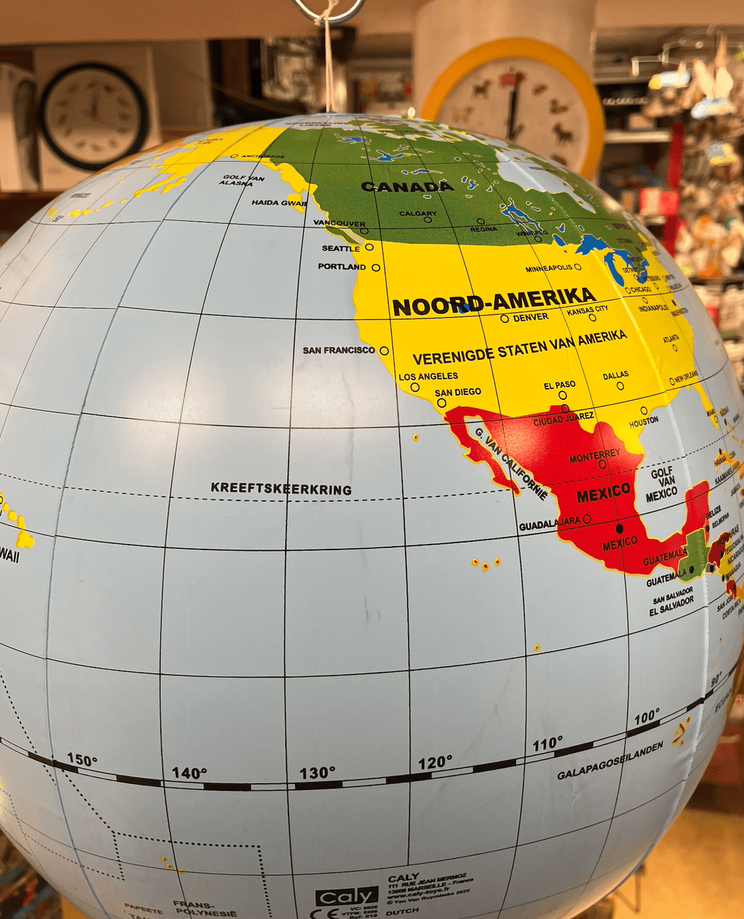 Caly Toys | Opblaasbare wereldbol | Wereld politiek | 50 cm | 3+ - Kleine Eland