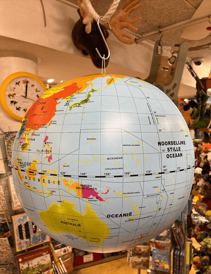 Caly Toys | Opblaasbare wereldbol | Wereld politiek | 50 cm | 3+ - Kleine Eland