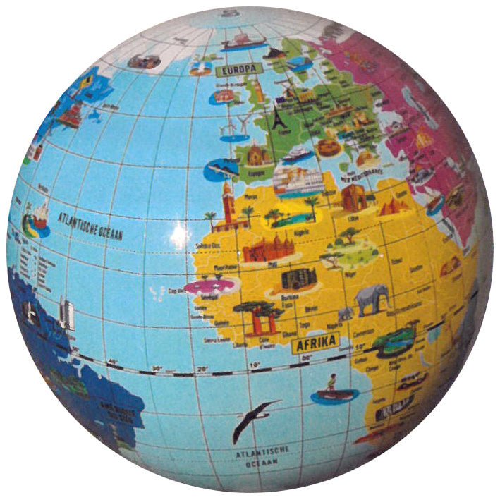 Caly Toys | Opblaasbare wereldbol | Wondere Wereld | 42 cm | 3+ - Kleine Eland