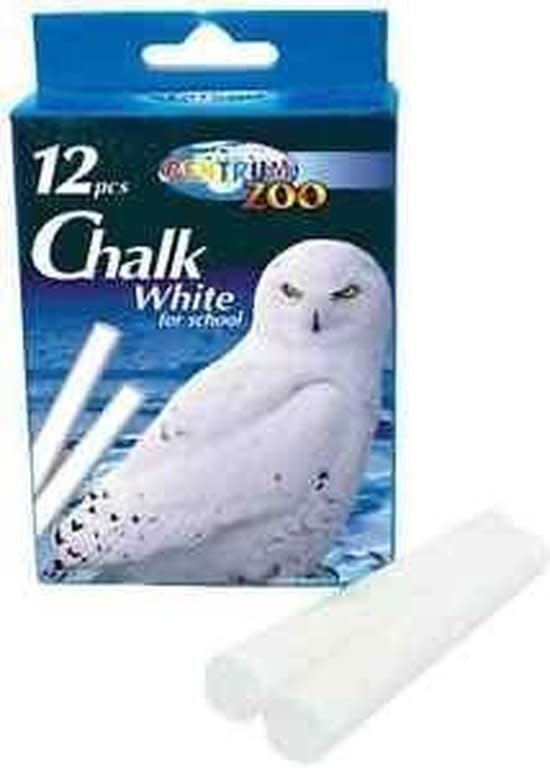Chalk White For School Schoolbordkrijt Wit 12 st - Kleine Eland