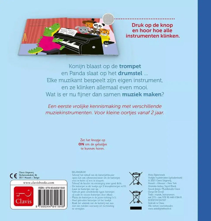 Clavis | Geluidenboek | Vrolijke Muziekmakers | 2+ - Kleine Eland