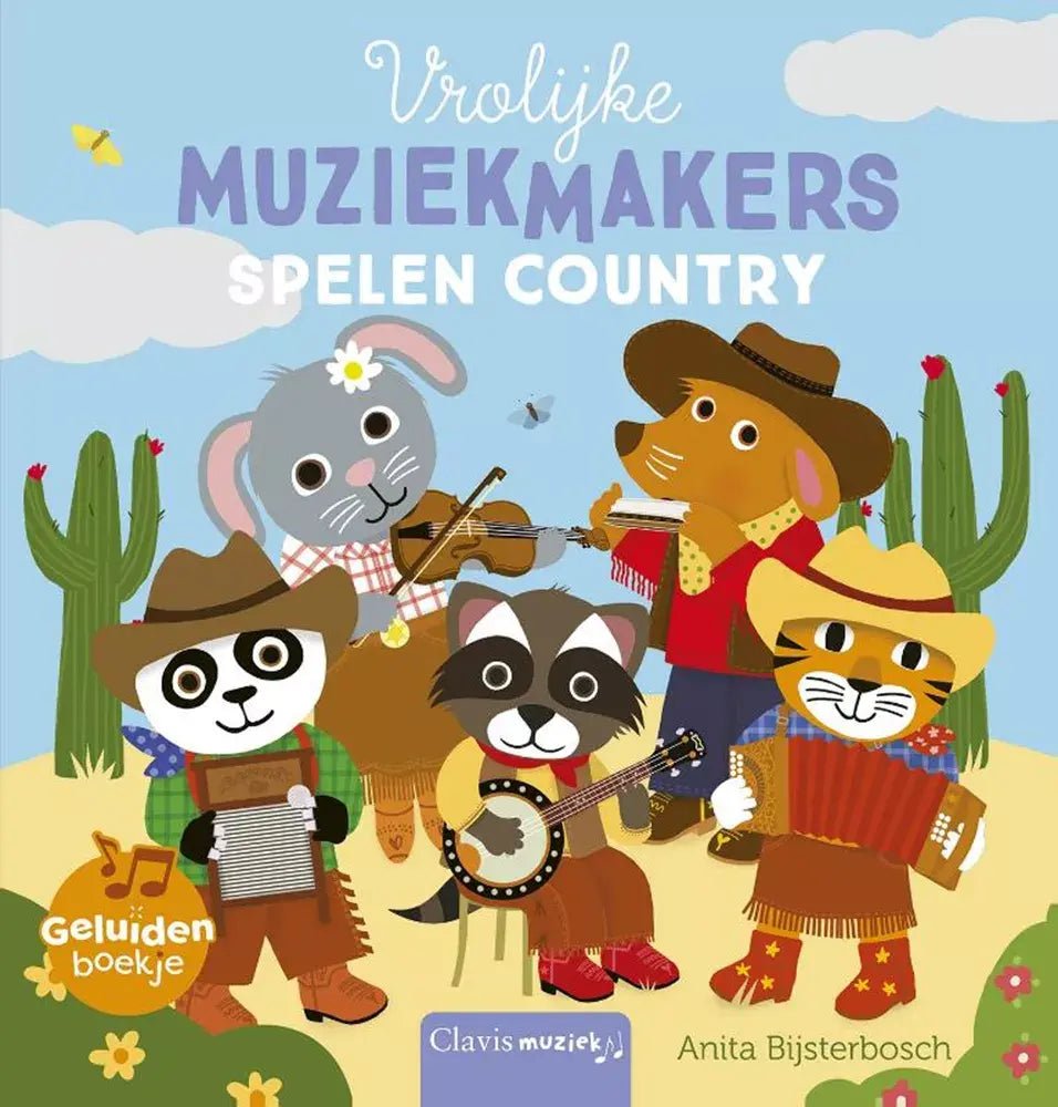 Clavis | Geluidenboek | Vrolijke Muziekmakers spelen Country | 2+ - Kleine Eland