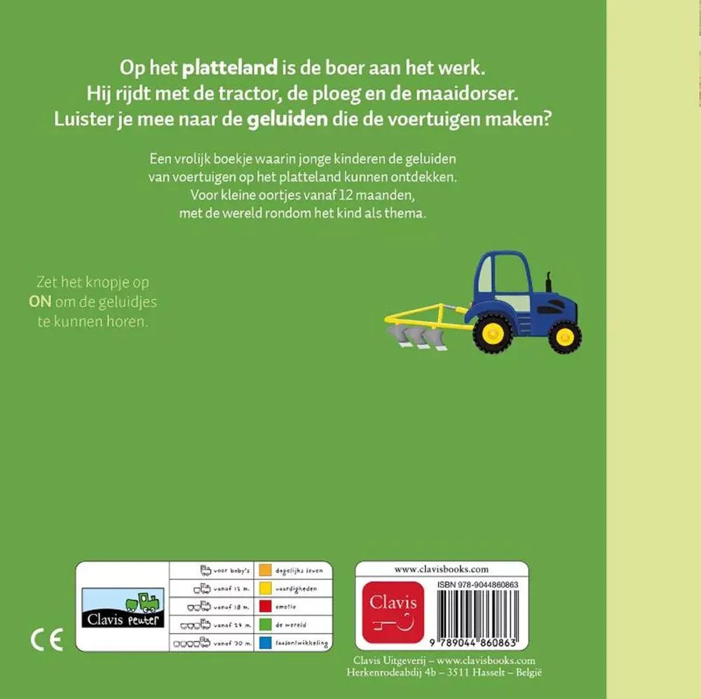 Clavis | Geluidenboekje | Dag tractor en andere voertuigen | 1+ - Kleine Eland