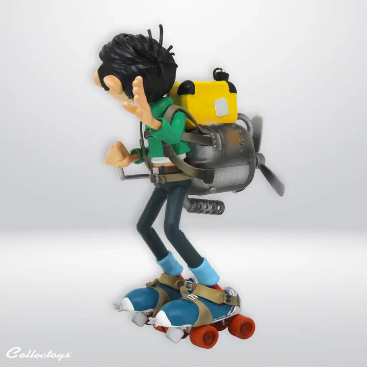 Collecttoys | Kunstharsfiguur | Guust Flater | met Gemotoriseerde Schaatsen | 16 cm - Kleine Eland
