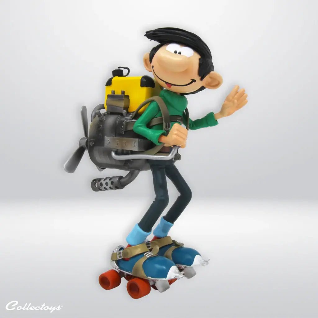 Collecttoys | Kunstharsfiguur | Guust Flater | met Gemotoriseerde Schaatsen | 16 cm - Kleine Eland