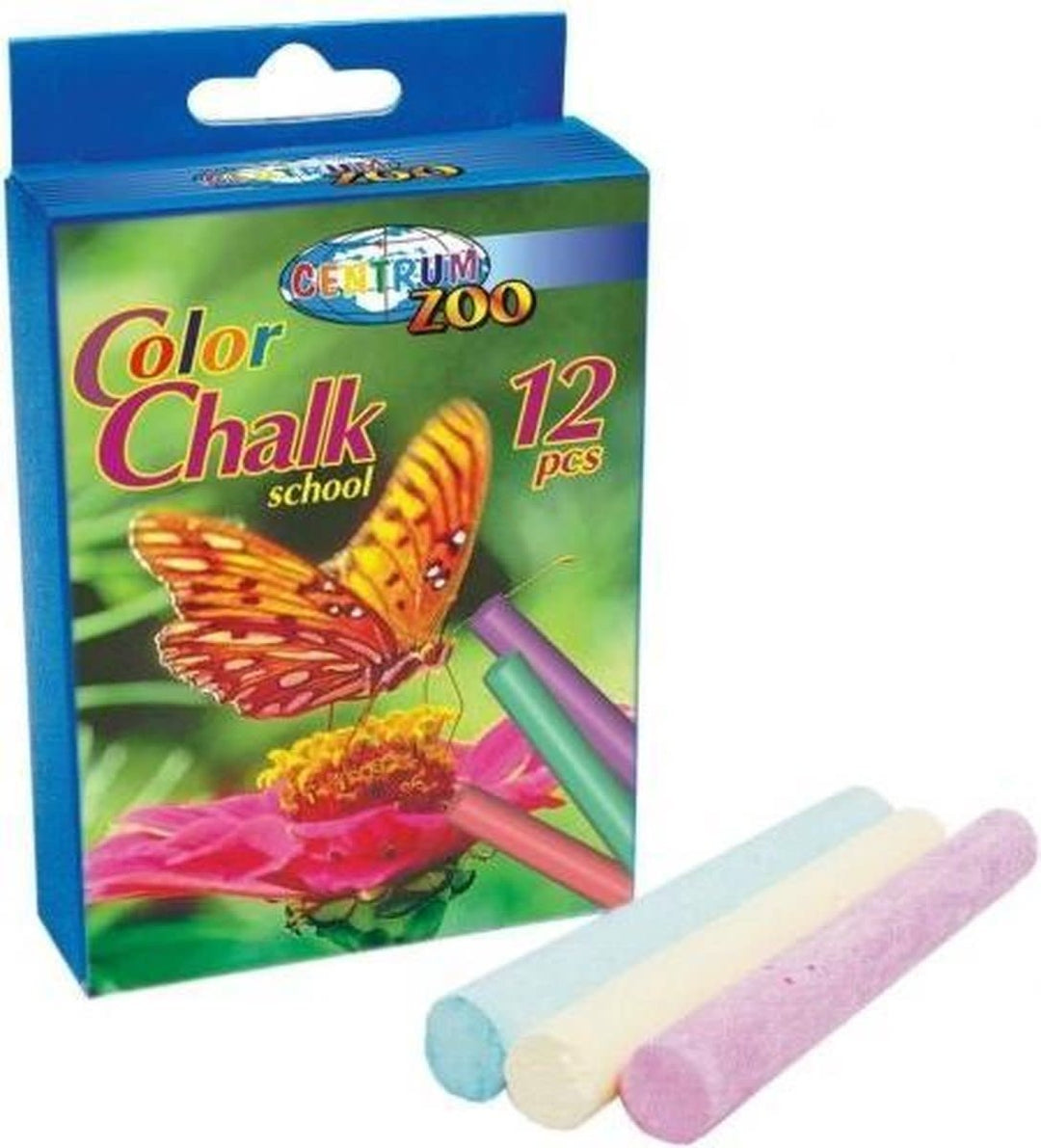 Color Chalk For School Schoolbordkrijt | Gekleurd 12 st - Kleine Eland