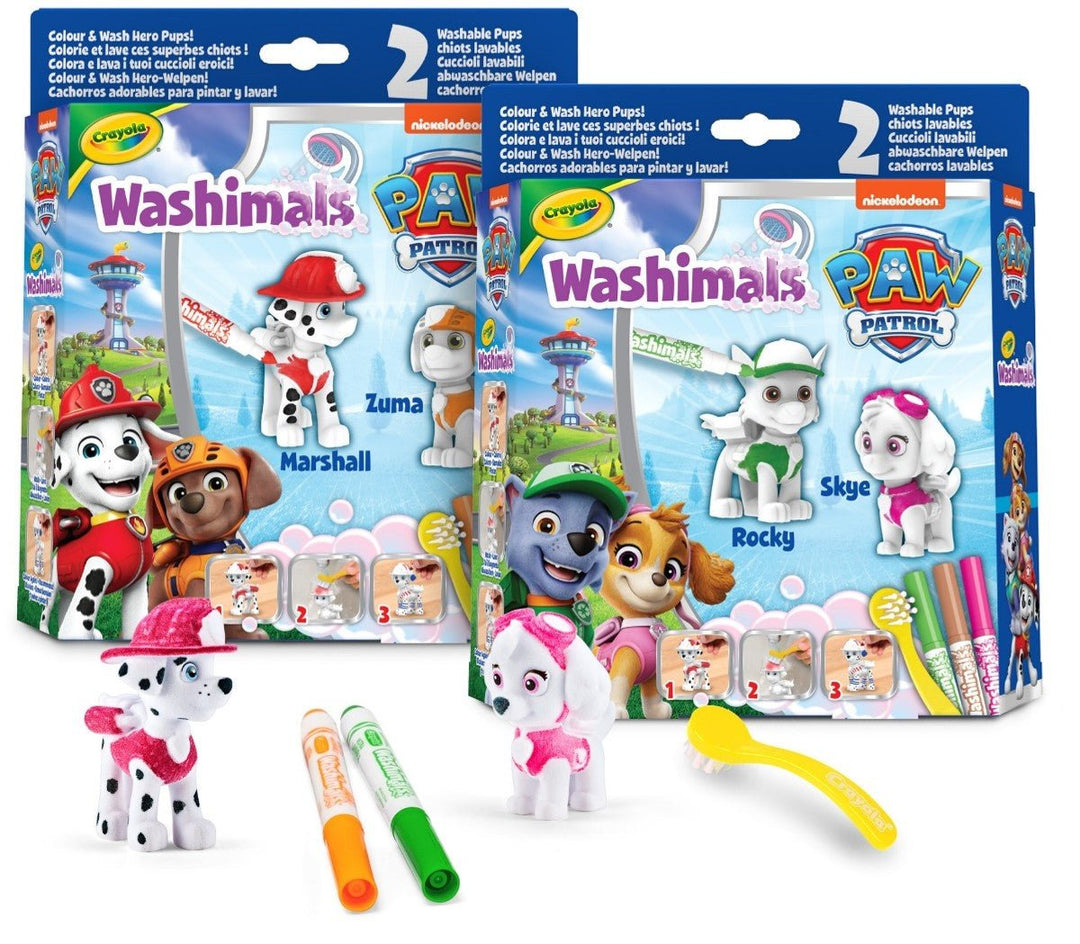 Crayola | Washimals | PAW Patrol | 2 Wasbare Pups | 3+ - Kleine Eland