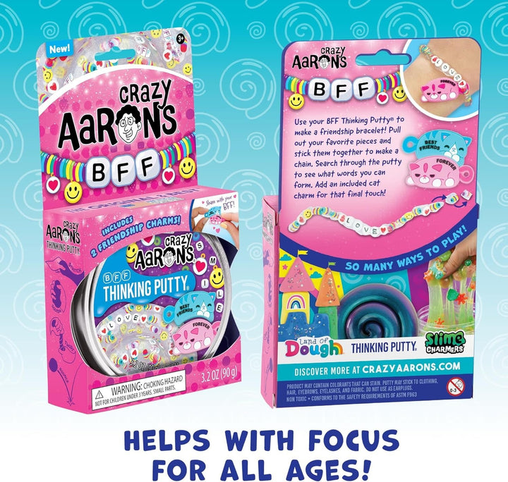 Crazy Aarons | Thinking Putty | BFF | including 2 Friendship Charms | 8+ - Kleine Eland