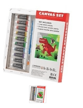 Crocodile Creek | Canvas Painting | including 10 Colours | Dinosaur | 5+ - Kleine Eland