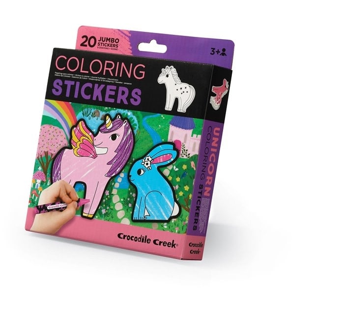 Crocodile Creek | Coloring Stickers | Unicorn | 3+ - Kleine Eland