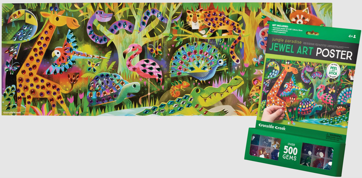 Crocodile Creek | Jewel Art Poster | Jungle Paradise | 500 gems | 4+ - Kleine Eland