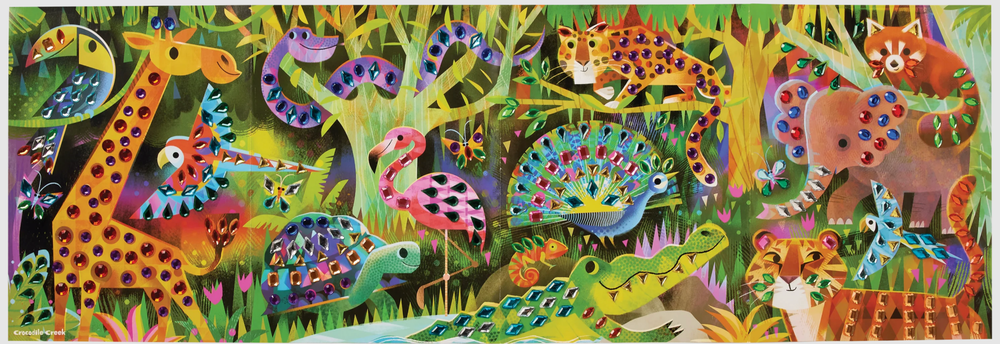 Crocodile Creek | Jewel Art Poster | Jungle Paradise | 500 gems | 4+ - Kleine Eland