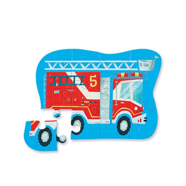 Crocodile Creek | Mini Shaped Puzzle | Fire Truck | 12 stukjes | 2+ - Kleine Eland