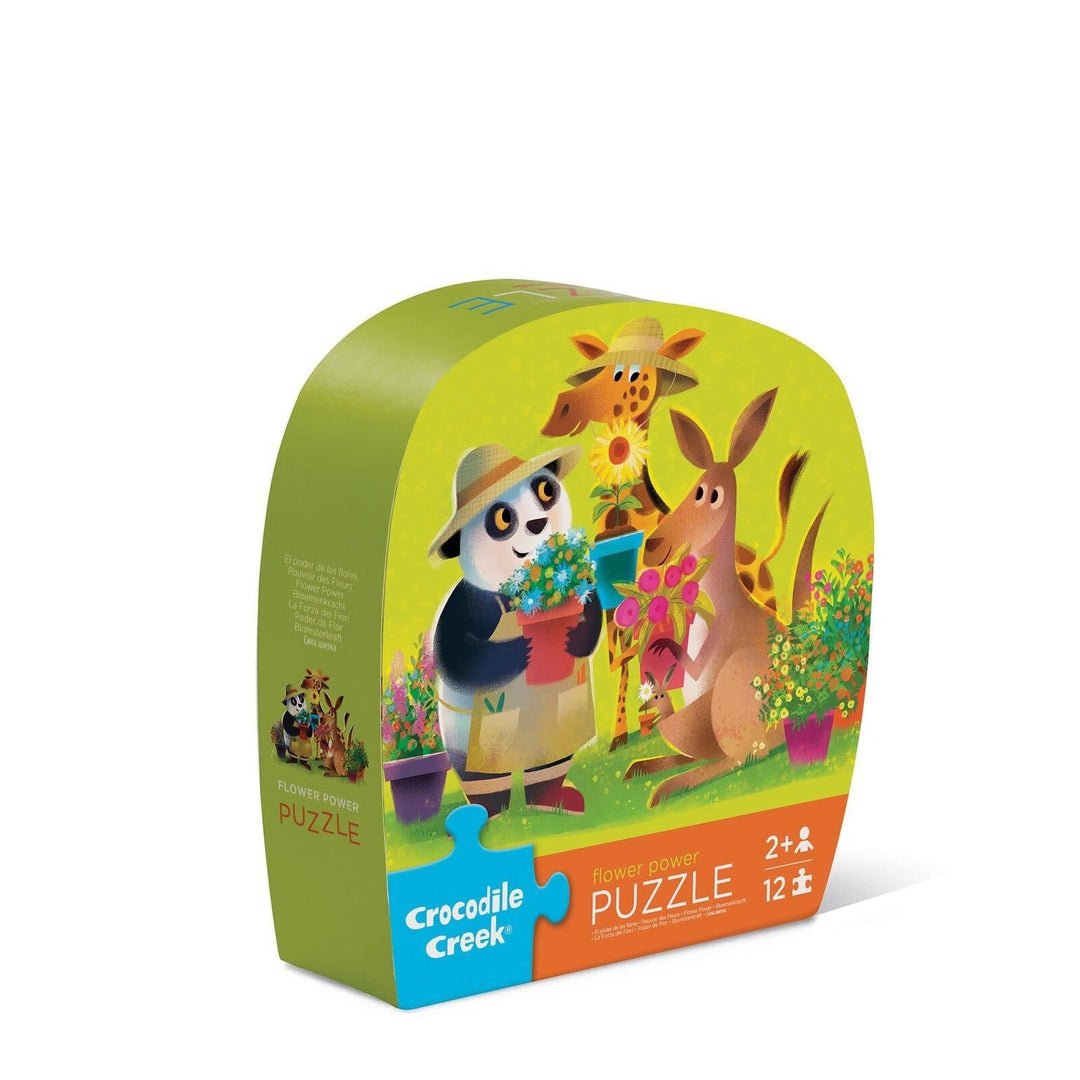 Crocodile Creek | Mini Shaped Puzzle | Flower Power | 12 stukjes | 2+ - Kleine Eland