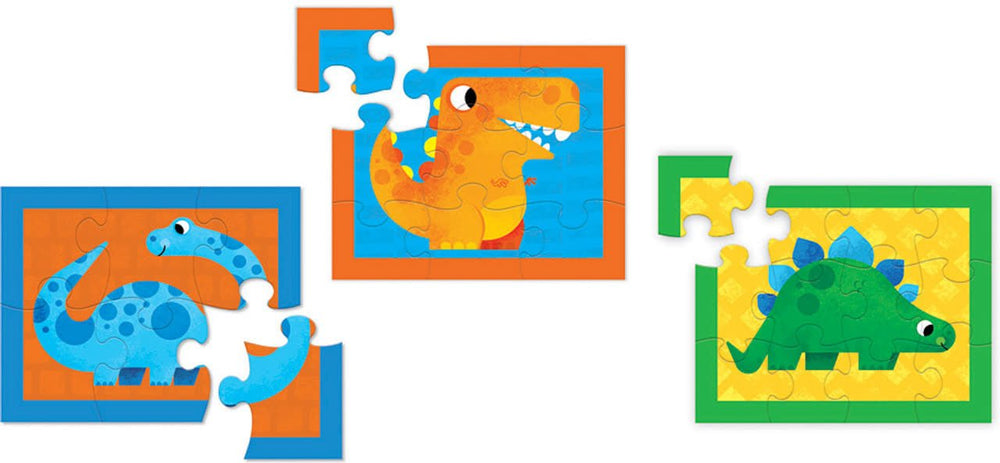 Crocodile Creek | My First Puzzles | Dino's | 6 - 9 - 12 stukjes | 20 x 25 cm | 3+ - Kleine Eland