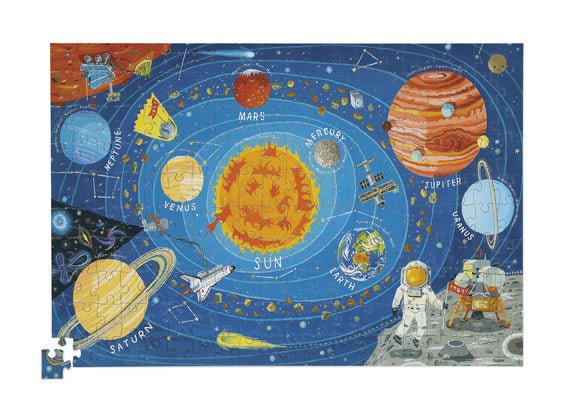 Crocodile Creek | Poster & Puzzle | Space | 200 pcs | 6+ - Kleine Eland