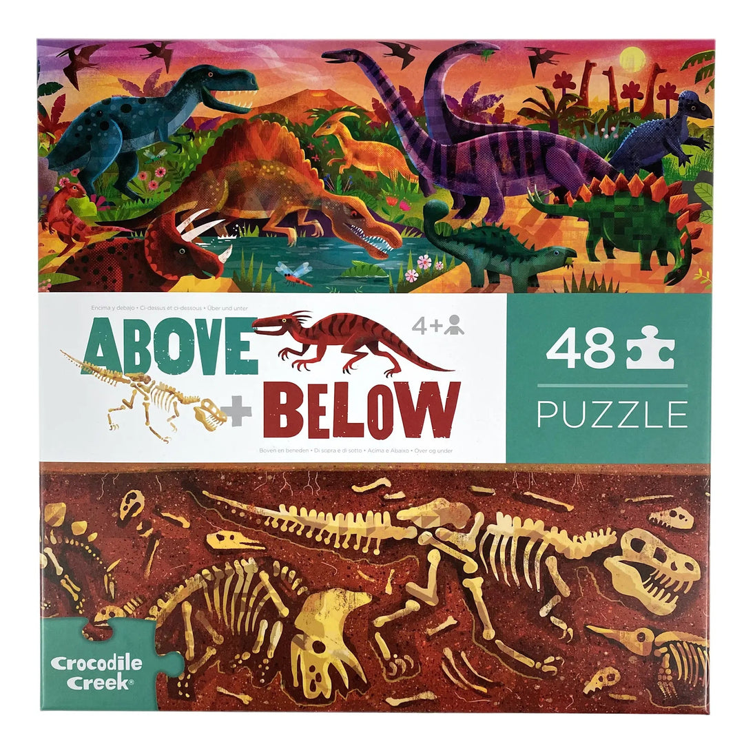 Crocodile Creek | Puzzle | Above &amp; Below | Dinosaur World | 48 stukjes | 4+ - Kleine Eland