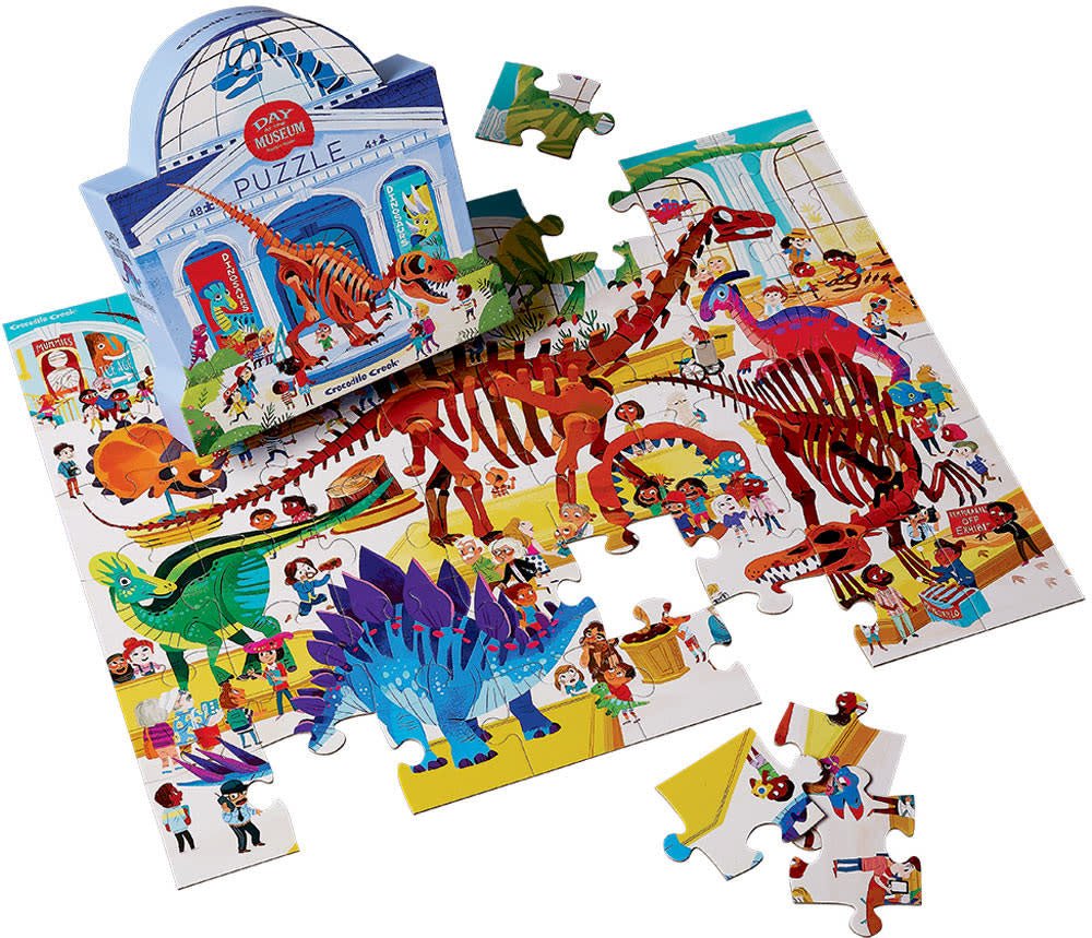 Crocodile Creek | Puzzle | Day at the Museum | Dinosaur | 48 stukjes | 4+ - Kleine Eland