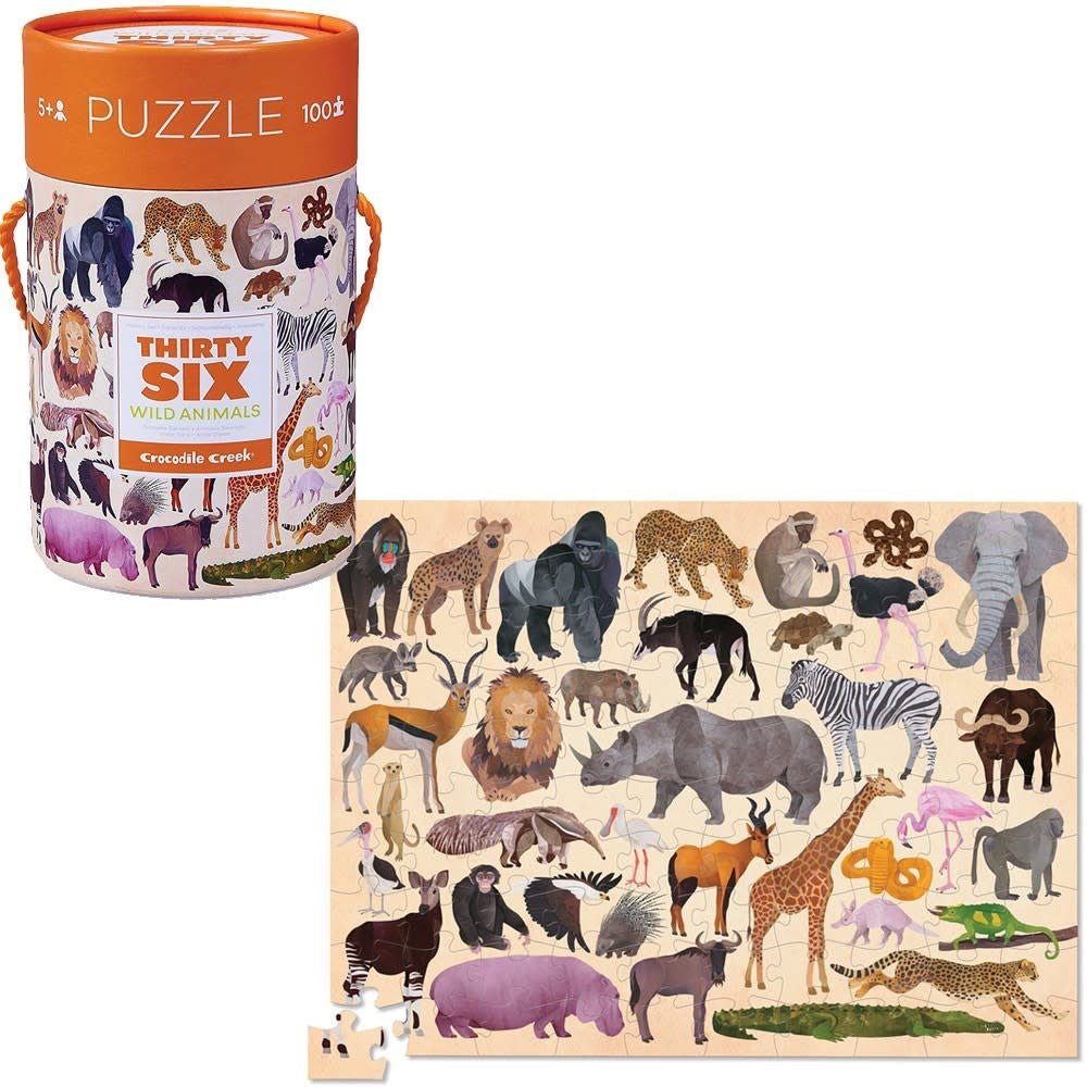Crocodile Creek | Puzzle | Wild Animals | 100 stukjes | 5+ - Kleine Eland