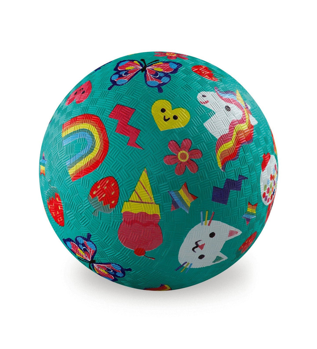 Crocodile Creek | Rubber Playball | 13 cm | Smiley | 3+ - Kleine Eland