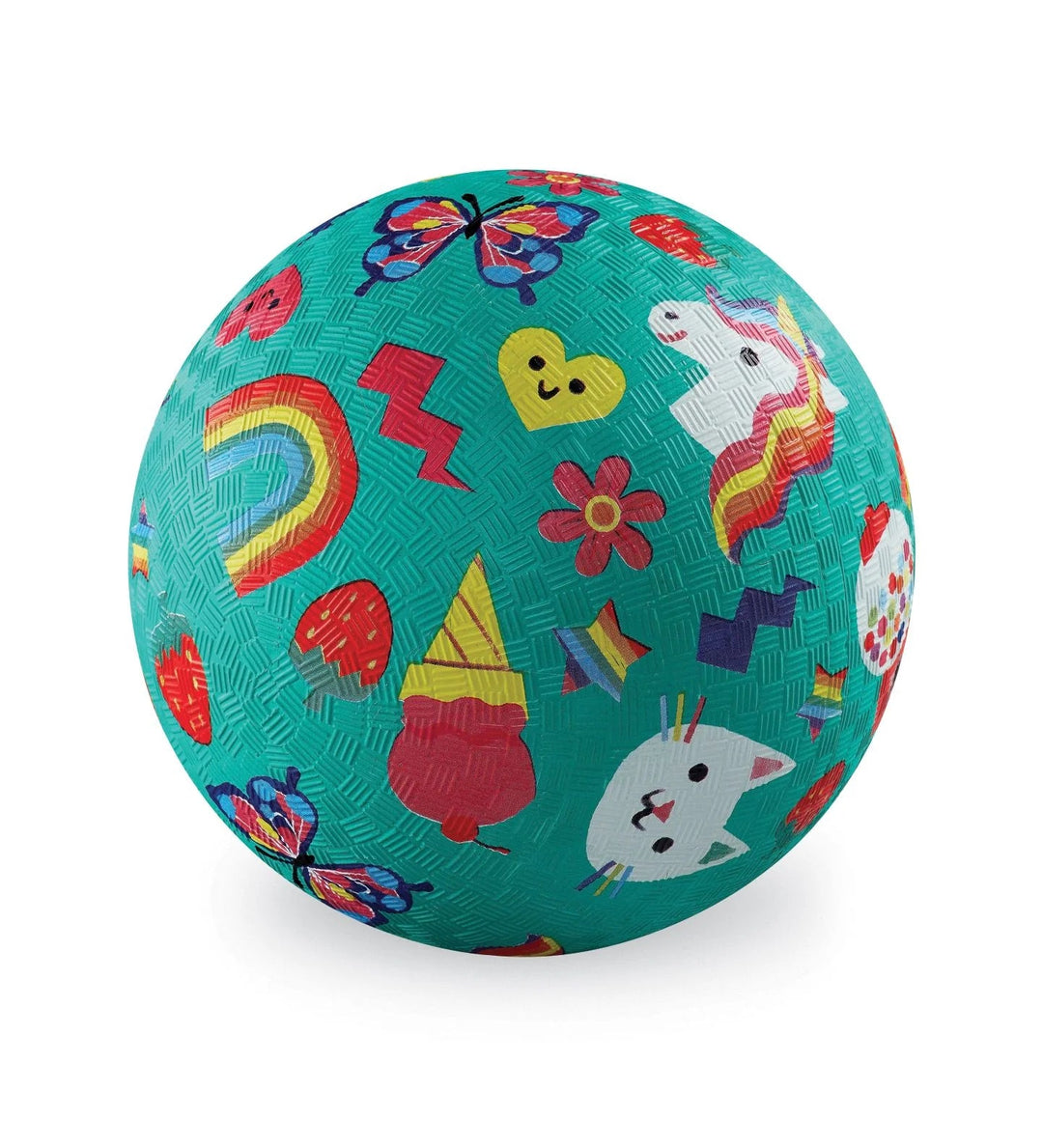 Crocodile Creek | Rubber Playball | 18 cm | Smiley | 3+ - Kleine Eland