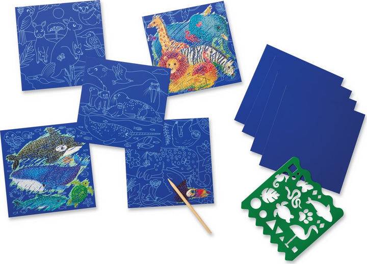 Crocodile Creek | Scratch Art | Animal World | 5+ - Kleine Eland