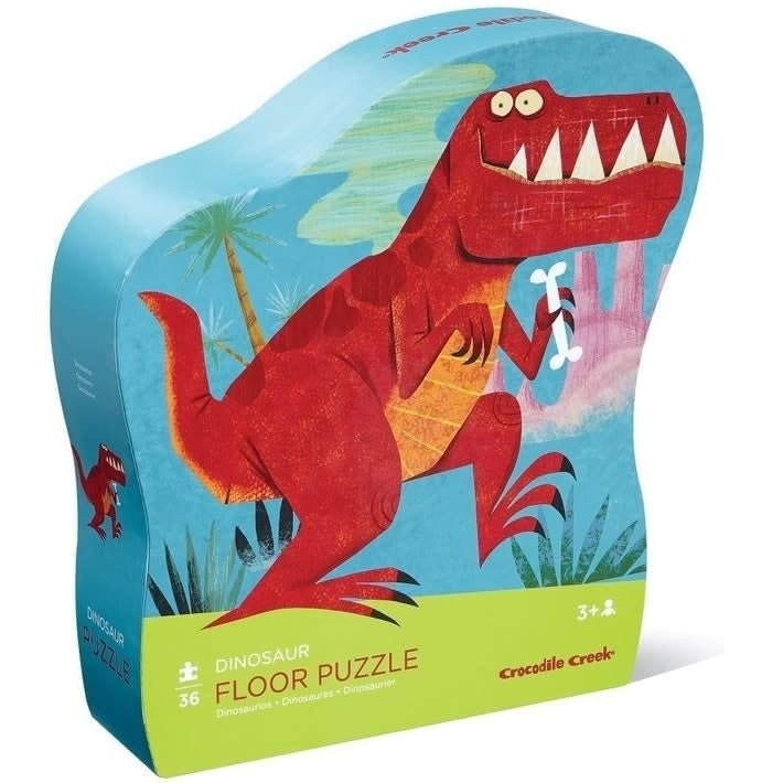 Crocodile Creek | Shaped Box Floor Puzzle | Dinosaur | 36 delig | 3+ - Kleine Eland