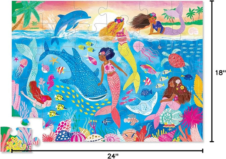 Crocodile Creek | Shaped Box Floor Puzzle | Mermaid Dreams | 36 delig | 3+ - Kleine Eland