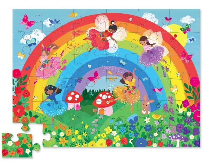 Crocodile Creek | Shaped Box Floor Puzzle | Over the Rainbow | 36 delig | 3+ - Kleine Eland