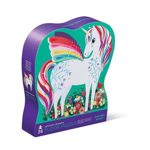 Crocodile Creek | Shaped Box Floor Puzzle | Unicorn Dreams | 36 delig | 3+ - Kleine Eland
