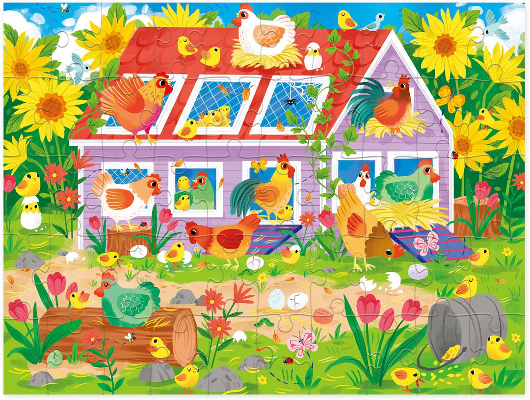 Crocodile Creek | Shaped Puzzle | Chicken Coop | 50 stukjes | 5+ - Kleine Eland