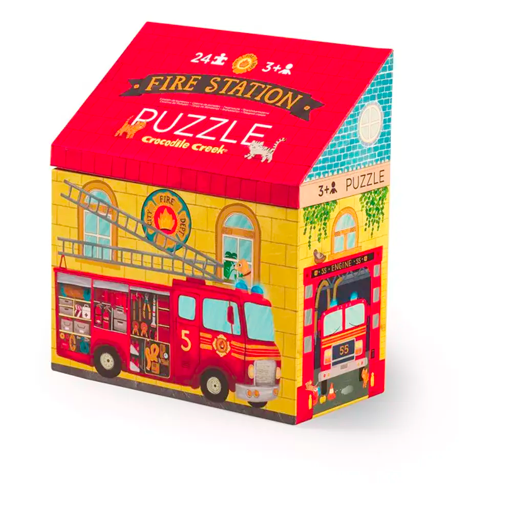 Crocodile Creek | Shaped Puzzle | Fire House | 24 stukjes | 3+ - Kleine Eland