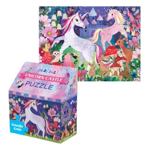 Crocodile Creek | Shaped Puzzle | Unicorn Castle | 24 stukjes | 3+ - Kleine Eland