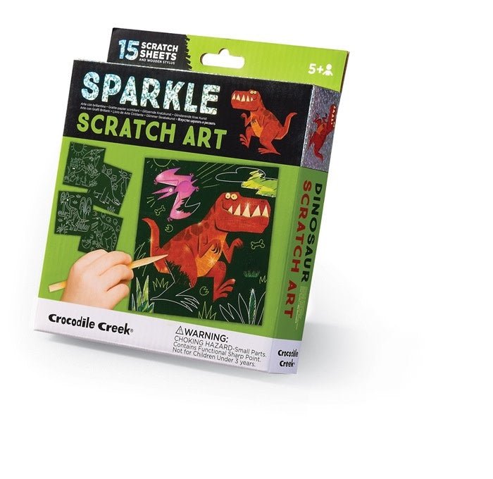 Crocodile Creek | Sparkle Scratch Art | Dinosaur | 5+ - Kleine Eland