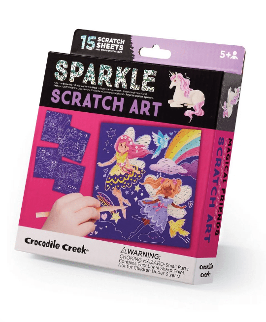 Crocodile Creek | Sparkle Scratch Art | Magical Friends | 5+ - Kleine Eland