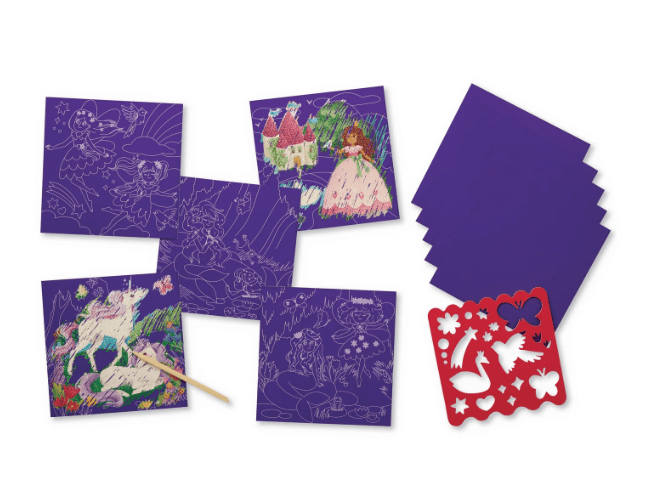 Crocodile Creek | Sparkle Scratch Art | Magical Friends | 5+ - Kleine Eland