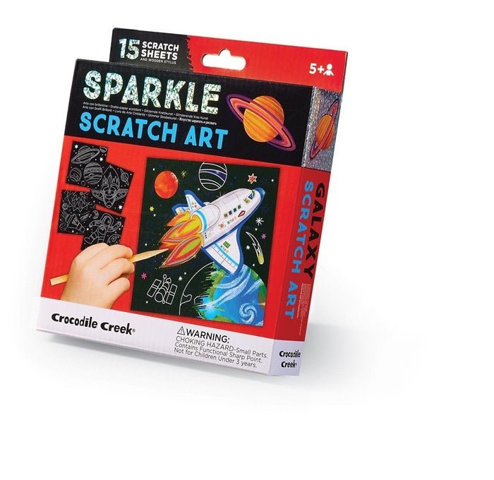 Crocodile Creek | Sparkle Scratch Art | Space Explorer | 5+ - Kleine Eland