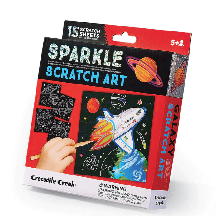 Crocodile Creek | Sparkle Scratch Art | Space Explorer | 5+ - Kleine Eland