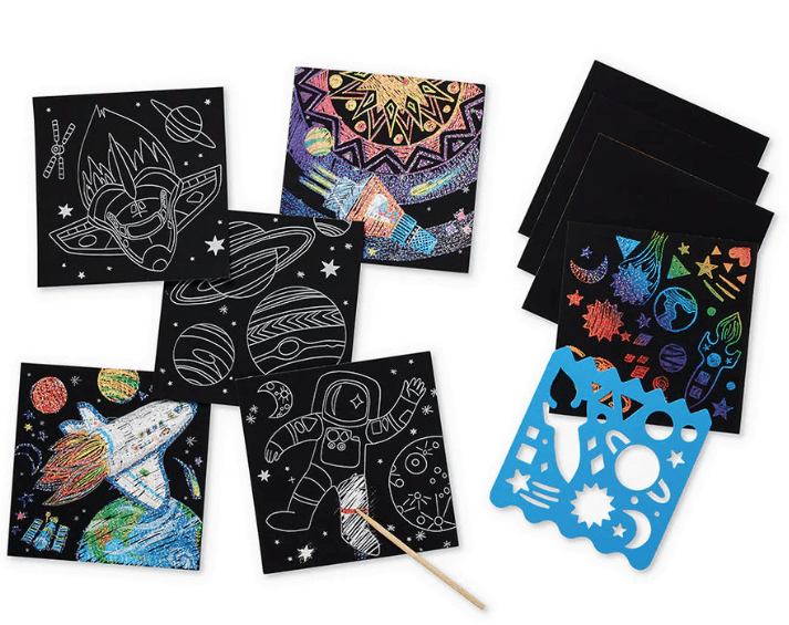 Crocodile Creek | Sparkle Scratch Art | Space Explorer | 5+ - Kleine Eland