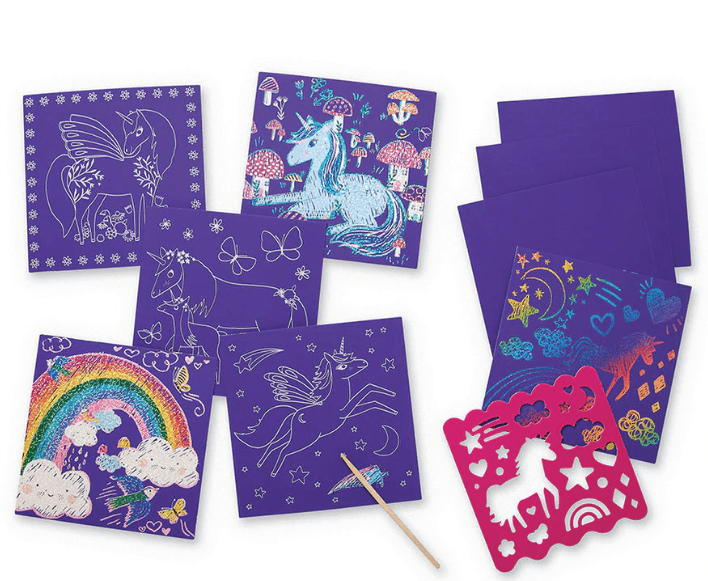 Crocodile Creek | Sparkle Scratch Art | Unicorn | 5+ - Kleine Eland