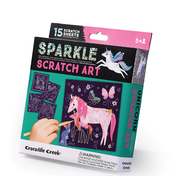 Crocodile Creek | Sparkle Scratch Art | Unicorn | 5+ - Kleine Eland