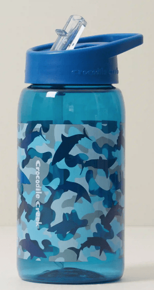 Crocodile Creek | Tritan Drinking Bottle | Camo Shark - Kleine Eland
